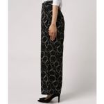 Moussy Women's Hoop Chain Wide Leg Pant‎ High Rise Size Smal Black Photo 1