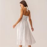 RIHOAS White Embroidery Halter Midi Dress S Photo 4
