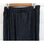 NEW Simply Emma Plus Size Plisse Pleat Culottes Black Slinky Stretchy Pull On Photo 4