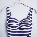 Bondeye Australia Navy and White Striped One Piece Swimsuit Blue Size 10 Photo 2