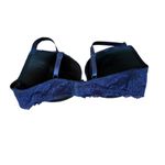 Torrid  Lightly Lined T Shirt Bra Blue Lace Underwired Size 40DD Navy Blue Photo 2
