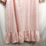 Ashley Taylor Large Nightgown VTG Cottagecore Pink Flannel Long Sleeve 1215 Photo 4
