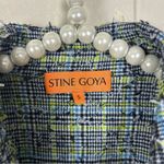 Stine Goya Phoenix Frayed Houndstooth Tweed Oversized Shirt Shacket Size S Blue Photo 7