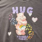 Care Bears Shirt Womens Sz M/L Crewneck Sweater Graphic Gray Pullover Hug Cozy Size M Photo 3