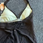 Prana nwt Black Halter Swimsuit Top size small Lahari tankini $70 Photo 5