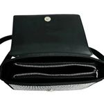 Valentino Orlandi Silver Rhinestone Studded Crossbody Bag NWT Black Photo 1