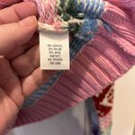 SO  Fair‎ Isle Cardigan Ski Sweater Large Juniors Zip Front Pink Colorful Y2k Photo 6