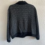 St.‎ John Sport Women’s Black Wool Blend Zipper Cardigan Sweater Set Size Large Gray Photo 3