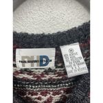 Vintage Fair Isle Wool Blend Sweater Button Front Paul Harris Nordic Knit Med Gray Photo 3