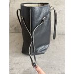 LODIS Black Pebble Leather Women’s Tote Shoulder Bag Carryall Photo 4