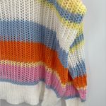 VICI Fate  Collection Shades of Spring Knit Cotton Blend Striped Sweater Sz Small Photo 4