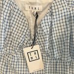 THML NWT  Blue and White Plaid Midi Dress Sz M Photo 5