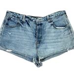 Wild Fable Women's High-Rise Distressed Denim Shorts Size 16 Blue Photo 0