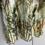 Caliban Italian Cotton Tropical Print Green Tunic Shirt Swim Coverup Size 44 Size L Photo 6