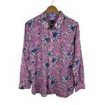 Talbots  Classic Cotton Shirt Magic Floral  Large Button Down‎ Preppy Lightweight Photo 1