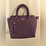 Kate Spade  Laurel Way Reese Purple Leather Satchel Photo 0