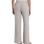 Briggs linen blend striped crochet pocket wide leg pant M Tan Size M Photo 1