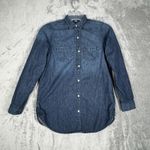 Levi's Shirt Women XS Blue Denim Western Snap Button Basic Casual Boho Minimalist Photo 1