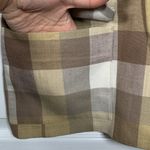 Kasper  Short Sleeve Checkers Plaid Blazer Business Tan/Brown Jacket Size 4 #3185 Photo 3