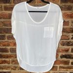 Splendid Slub Knit Jersey Short Sleeve Pocket High Top Blouse Top Size Small Photo 1