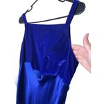 Rampage R WEAR Womens Size 11 Royal Blue Vintage Formal Maxi Velvet Satin Photo 3