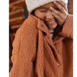 Aerie Women's Quarter Snap Teddy Fleece Pullover Sweatshirt Burnt Orange Size XS Photo 1