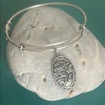 ALEX AND ANI Because I love you Mom II Rafaelian Silver Tone Bangle Bracelet Photo 0