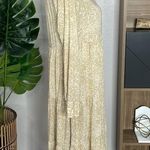 Time And Tru  • animal print tiered long sleeve button down boho midi dress Photo 1