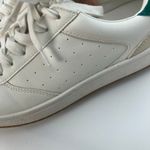 J.Crew Factory Court Sneakers White Green Leather Low Top Shoes‎ Size 9H FA23 Photo 7