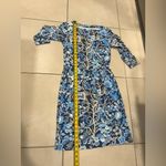 J. McLaughlin  dress blue elephant, floral cruise, summer lightweight Lilly vines Photo 5