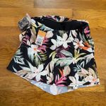 Kona Sol  Womens Small 4 6 Orange Black Tropical Floral Hawaii Strapless Swim Top Photo 3