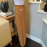 Free People  NWOT LINEN PLEATED PANTS SLOUCH HOBO HIPPIE BROWN SIZE SMALL Photo 2
