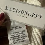 MADISONGREY NEW YORK white sweater short sleeve crewneck super stretchy long NWT Size M Photo 6