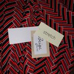 Beige by eci Zigzag Printed Trapeze With Faux Leather Trim Photo 4