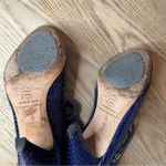 Loeffler Randall  3-Strap Mary Jane Snakeskin Leather Heel Blue Women’s Size 6 Photo 8