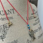 Free People NWT Red Cord Adjustable Necklace with Fish Pendant Photo 5