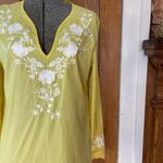 ✨ Boden ✨ 100% Cotton Butter Yellow Embroidered Tunic ~ Size 8 🍄 Photo 1