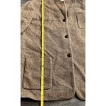 Liz Claiborne Vintage Women’s 14 Tan Charcoal Wool Bl Chunky Tweed Blazer Jacket Photo 6