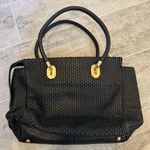 Cole Haan Genevieve Woven Black Leather Bag Photo 0