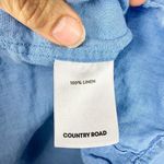 Country Road  Organic Linen Long Sleeve Button Up Shirt Size 16 XL Blue Photo 3