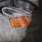 POL Vtg distressed dark wash denim button up jacket 100% cotton fall winter Photo 6