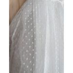 Lulus NWT  Forever Celebrated White Swiss Dot Ruched Tulle Midi Dress Size L Photo 6