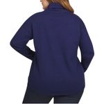 Lands' End New Women's Long Sleeve Waffle Funnel Neck Top Navy Plus 2X Blue Photo 10