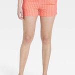 A New Day high rise pull on striped shorts orange Photo 0
