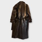 Nocturne Belted Pleather Trench Coat – Size M (NWT) Brown Size M Photo 8