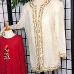 Vintage Brilliante By J.A beaded and pearl Blazer White Size undefined Photo 0