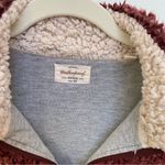 Weatherproof Vintage 1948 Cranberry Red Faux Shearling Quarter Zip Photo 2