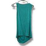 Tahari Draped Tank Top Women’s Size Large Blue Asymmetrical Sleeveless Blouse Photo 1