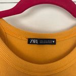 ZARA Women’s Large Butter Yellow Ribbed Racerback Midi Dress Summer Photo 1