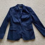 Banana Republic NEW Navy Blue Blazer Suit Jacket Size 4 Work Cotton Blend NWOT Photo 0